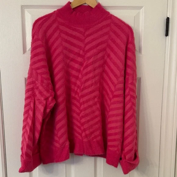 Pink Chevron Women's Sweater - Picture 1 of 3